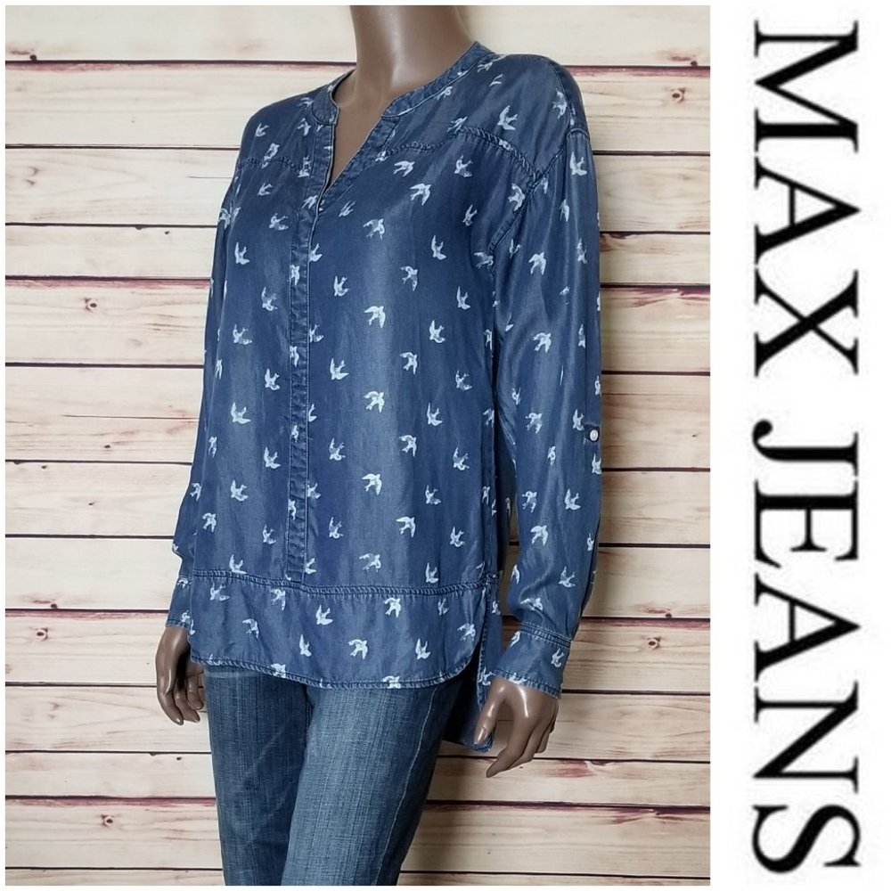 MAX JEANS Loose Fit Dove Print Denim Look